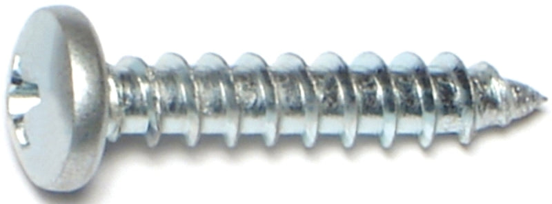 Midwest Fastener 03250 Screw, #10 Thread, Coarse Thread, Pan Head, Phillips Drive, Self-Tapping, Steel, 100/PK