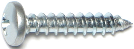 Midwest Fastener 03250 Screw, #10 Thread, Coarse Thread, Pan Head, Phillips Drive, Self-Tapping, Steel, 100/PK
