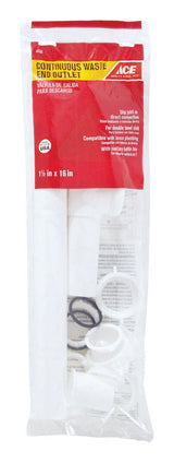 Ace 1-1/2 in. D X 16 in. L Plastic Continuous Waste Outlet