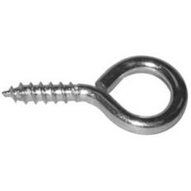 Reliable SEZ78MR Screw Eye, 7/64 in Dia Wire, 10 mm L Thread, 7/8 in OAL, Steel, Zinc, Pack of 5
