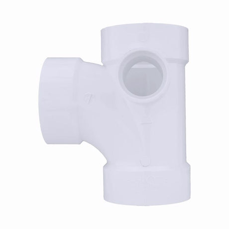 Charlotte Pipe Schedule 40 3 in. Hub X 3 in. D Hub PVC Sanitary Tee 1 pk