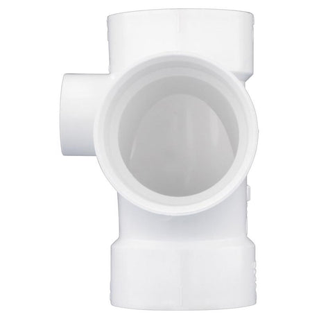 Charlotte Pipe Schedule 40 3 in. Hub X 3 in. D Hub PVC Sanitary Tee with Left Side Inlet 1 pk