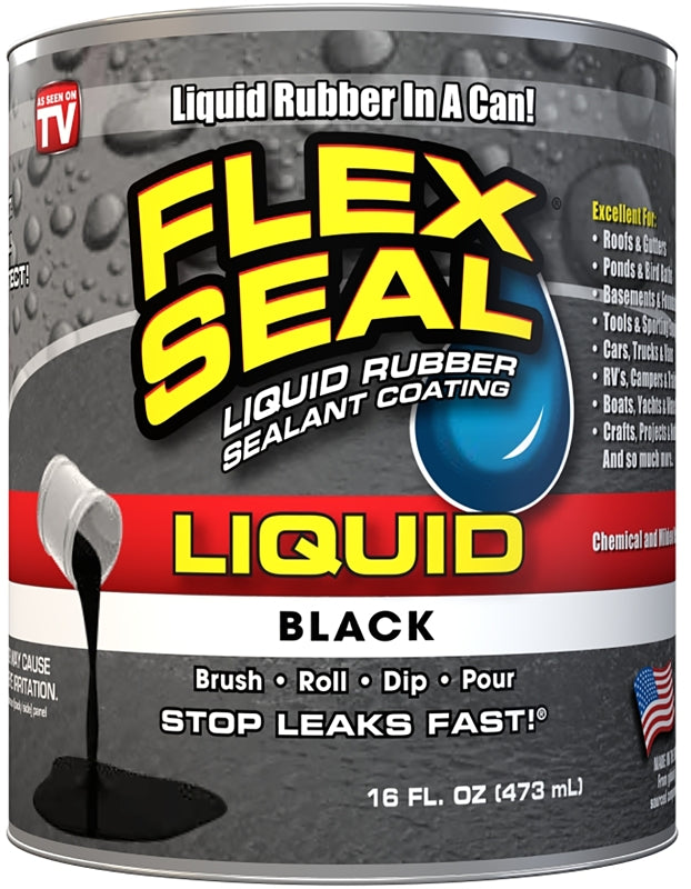 Flex Seal LFSBLKR16 Rubberized Coating, Black, 16 oz Can