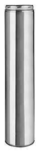 Selkirk 206036U Chimney Pipe, 8 in OD, 36 in L, Stainless Steel