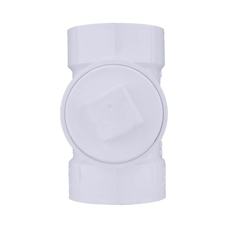 Charlotte Pipe 4 in. Hub X 4 in. D Hub PVC Cleanout Tee 1 pk
