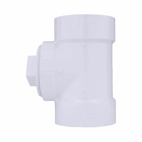 Charlotte Pipe 4 in. Hub X 4 in. D Hub PVC Cleanout Tee 1 pk