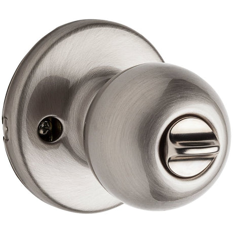 Kwikset 400P 15 6AL RCS Entry Knob, Ball, Polo, Satin Nickel, Zinc, KW1 Keyway, Re-Key Technology: Smartkey, 3 Grade