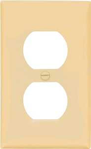 Eaton Wiring Devices BP5132V Wallplate, 4-1/2 in L, 2-3/4 in W, 1 -Gang, Nylon, Ivory, High-Gloss, Flush Mounting, Pack of 5