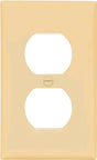 Eaton Wiring Devices BP5132V Wallplate, 4-1/2 in L, 2-3/4 in W, 1 -Gang, Nylon, Ivory, High-Gloss, Flush Mounting, Pack of 5