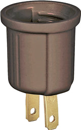 Eaton Wiring Devices BP738B Lamp Holder Adapter, 660 W, 1-Outlet, Thermoplastic, Brown, Pack of 5