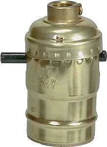 Eaton Wiring Devices BP940ABD Lamp Holder, Electrolier, 1.57 x 5.46 x 2.59 in Dimensions, 250 V, 660 W, Brass