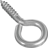 National Hardware 2016BC Series N220-467 Screw Eye, #4, 0.94 in L Thread, 2.19 in OAL, Stainless Steel, Pack of 20