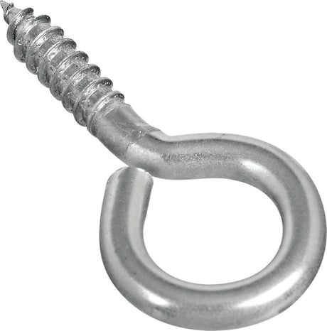 National Hardware 2016BC Series N220-467 Screw Eye, #4, 0.94 in L Thread, 2.19 in OAL, Stainless Steel, Pack of 20