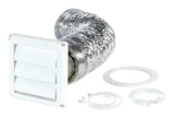 Ace 4 in. W X 4 in. L White Plastic Dryer Vent Kit