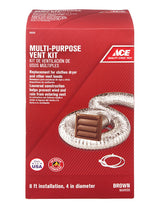 Ace 4 in. W X 6 in. L Brown Plastic Dryer Vent Kit