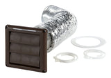 Ace 4 in. W X 6 in. L Brown Plastic Dryer Vent Kit