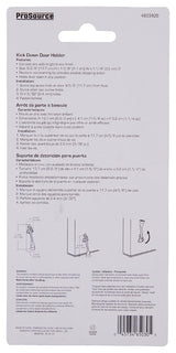 ProSource CL-230BB-PS Door Holder, 5-3/8 in L, 1-5/8 in W, 2 in H, Attaches to Door Mounting, Rubber/Zinc, Brass