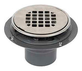 Oatey 130 42260 Round Drain, PVC & Stainless Steel, Polished Stainless Steel