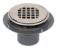 Oatey 130 42260 Round Drain, PVC & Stainless Steel, Polished Stainless Steel