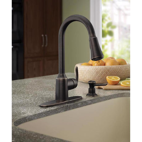 Moen Bayhill One Handle Bronze Pull-Down Kitchen Faucet