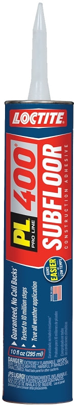 Loctite 1652275 Construction Adhesive, Light Tan, 10 fl-oz Cartridge, Pack of 12