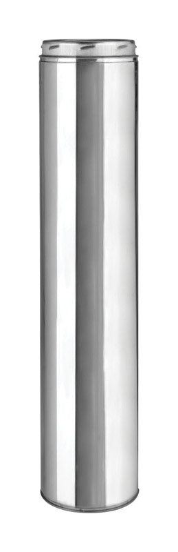 Selkirk 208024 Chimney Pipe, 10 in OD, 24 in L, Stainless Steel