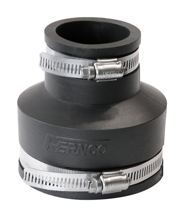 Fernco Schedule 40 3 in. Hub X 1-1/2 in. D Hub PVC Flexible Coupling 1 pk