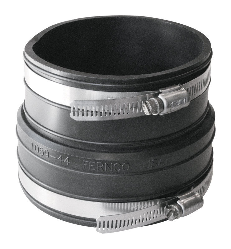 Fernco Schedule 40 4 in. Socket X 4 in. D Socket PVC Flexible Coupling 1 pk