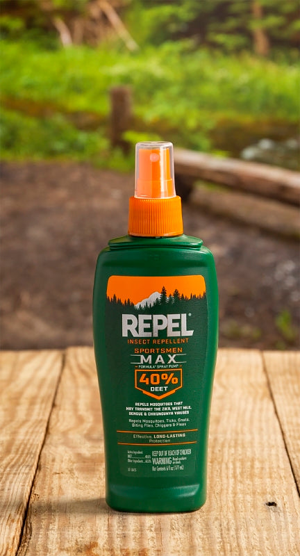 Repel Sportsmen Max HG-94101 Insect Repellent, 6 fl-oz Bottle, Liquid, Light Yellow/Water White, Alcohol