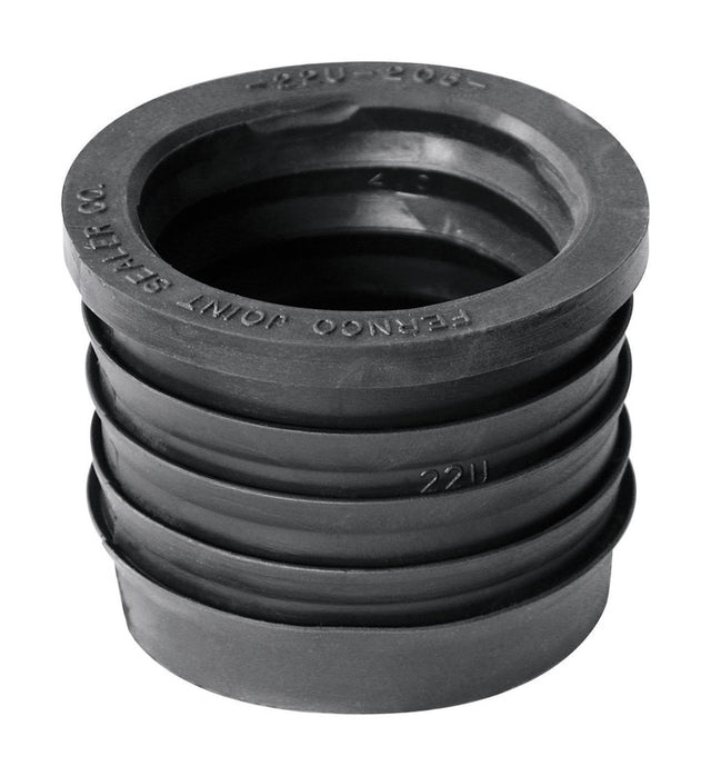 Fernco Schedule 40 2 in. Compression X 2 in. D Hub PVC 3 in. Donut Fitting 1 pk