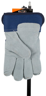 Diamondback JF 6317 Gloves, For All Genders, L, 11.5 in L, Continuous Thumb, Wide Safety Cuff, Polyester Lining, Blue