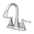 OakBrook Chrome Modern Two-Handle Bathroom Sink Faucet 4 in.