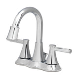 OakBrook Chrome Modern Two-Handle Bathroom Sink Faucet 4 in.