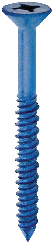 Cobra Anchors 632T Screw, 1/4 in Thread, 2-1/4 in L, Flat Head, Phillips, Robertson Drive, Steel, 100/PK