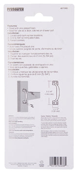 ProSource 20911ZCB-PS Door Pull, 1-1/2 in W, 5-3/4 in D, 1-3/8 in H, Steel, Zinc Plated
