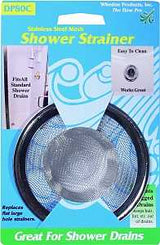 Whedon DP80C Shower Strainer with Ring, Stainless Steel, For: Bathtub Drains