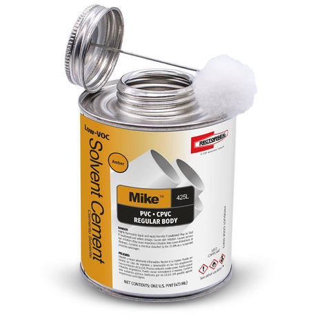 Rectorseal Mike 425L 55973 Solvent Cement, 1 pt Can, Liquid, Amber