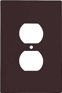 Eaton Wiring Devices 2142B-BOX Receptacle Wallplate, 5-1/4 in L, 3-1/2 in W, 1 -Gang, Thermoset, Brown, High-Gloss, Pack of 10