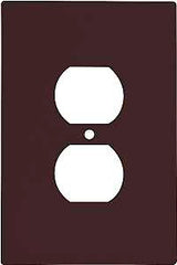 Eaton Wiring Devices 2142B-BOX Receptacle Wallplate, 5-1/4 in L, 3-1/2 in W, 1 -Gang, Thermoset, Brown, High-Gloss, Pack of 10