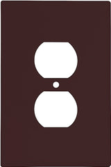 Eaton Wiring Devices 2142B-BOX Receptacle Wallplate, 5-1/4 in L, 3-1/2 in W, 1 -Gang, Thermoset, Brown, High-Gloss, Pack of 10