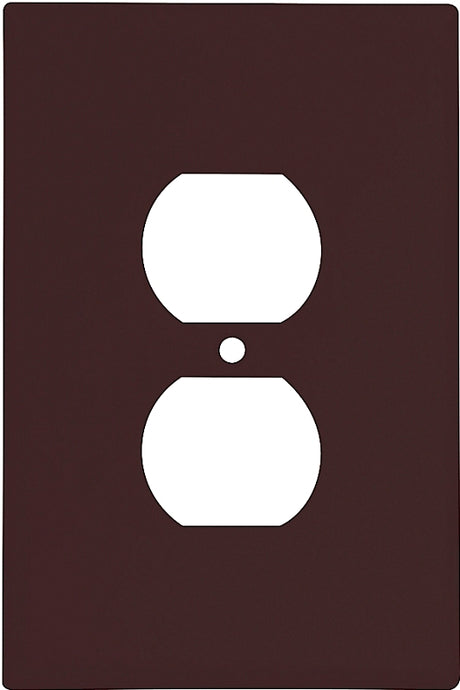 Eaton Wiring Devices 2142B-BOX Receptacle Wallplate, 5-1/4 in L, 3-1/2 in W, 1 -Gang, Thermoset, Brown, High-Gloss, Pack of 10