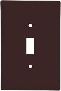 Eaton Wiring Devices 2144B-BOX Wallplate, Oversized, 4-1/2 in L, 2-3/4 in W, 1-Gang, Thermoset, Brown, High-Gloss, Pack of 10