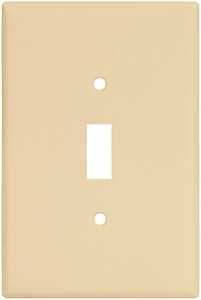 WALL PLATE JMBO TGL 1GANG IVRY, Pack of 10