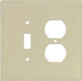 Eaton Wiring Devices 2148V-BOX Combination Wallplate, 5-1/4 in L, 5-5/16 in W, 2 -Gang, Thermoset, Ivory, Pack of 10