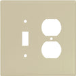 Eaton Wiring Devices 2148V-BOX Combination Wallplate, 5-1/4 in L, 5-5/16 in W, 2 -Gang, Thermoset, Ivory, Pack of 10