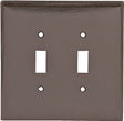 Eaton Wiring Devices 2149B-BOX Wallplate, 5-1/4 in L, 5.31 in W, 2 -Gang, Thermoset, Brown, Pack of 10