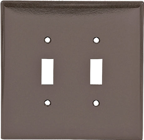 Eaton Wiring Devices 2149B-BOX Wallplate, 5-1/4 in L, 5.31 in W, 2 -Gang, Thermoset, Brown, Pack of 10