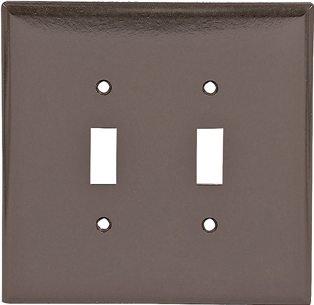 Eaton Wiring Devices 2149B-BOX Wallplate, 5-1/4 in L, 5.31 in W, 2 -Gang, Thermoset, Brown, Pack of 10