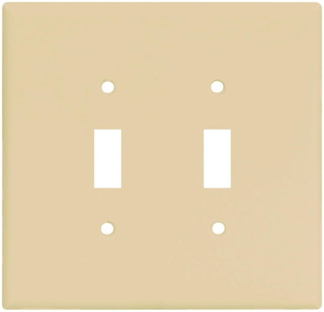 Eaton Wiring Devices 2149V-BOX Wallplate, 5-1/4 in L, 5.31 in W, 2 -Gang, Thermoset, Ivory, Pack of 10
