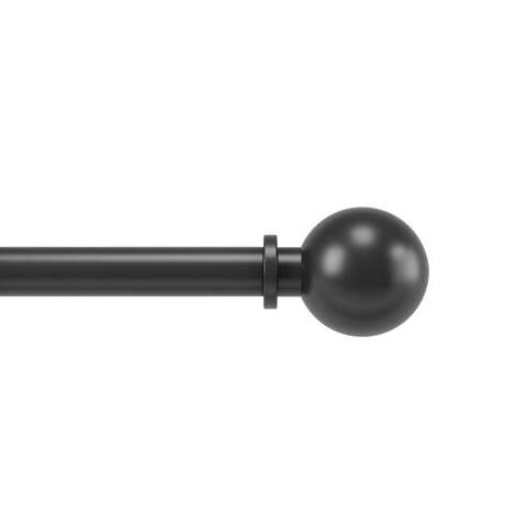 Umbra Bolas Matte Black Curtain Rod 36 in. L X 72 in. L, Pack of 2